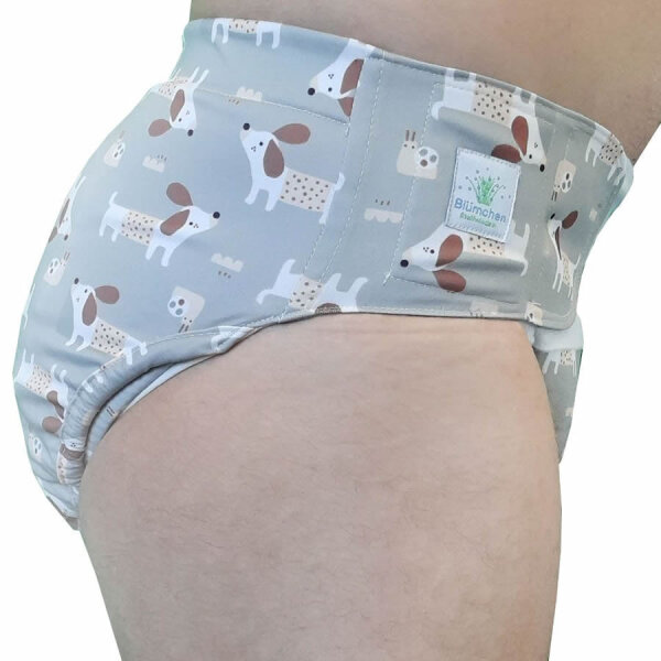Blümchen waschbare Schutzhose Erwachsene Gr. S (55-90 cm)